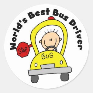 Sticker Rond Driver du Meilleur Bus