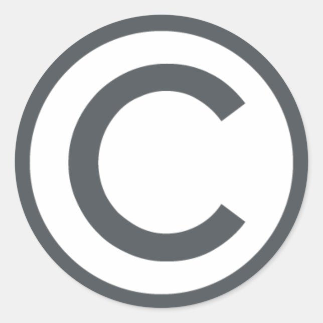 Sticker Rond Droit d'auteur  (Devant)