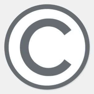 Sticker Rond Droit d'auteur 