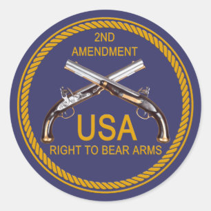 Sticker Rond Droit De Porter Des Armes 3