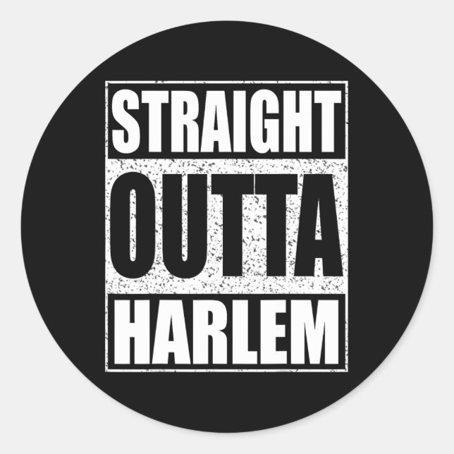 Sticker Rond Droit devant Harlem (Devant)