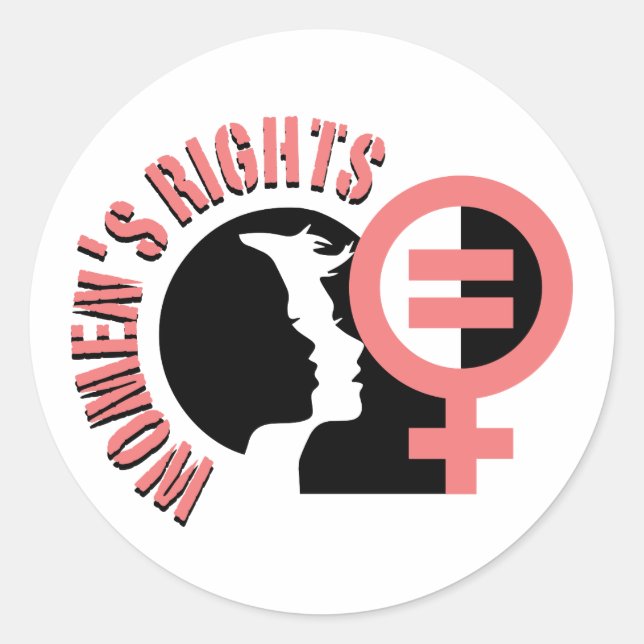 Sticker Rond Droits des femmes (Devant)
