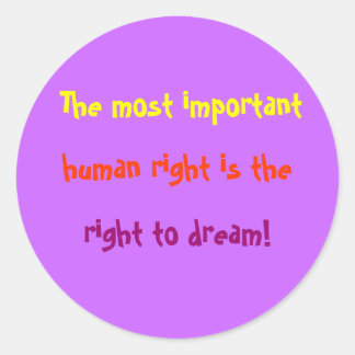 Sticker Rond Droits humains importants