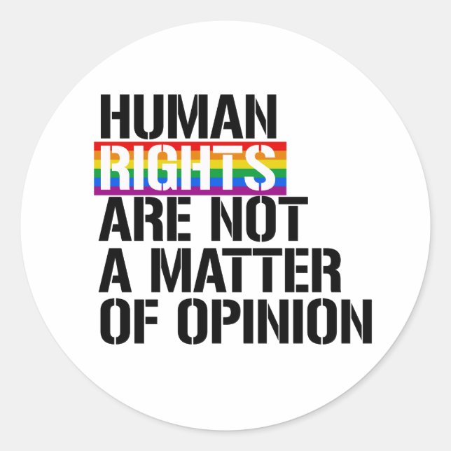 Sticker Rond Droits LGBTQ+ (Devant)