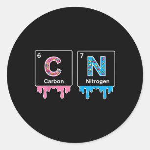 Sticker Rond Drôle 67 Mème Science Chimie Nerd Humour Périodiqu