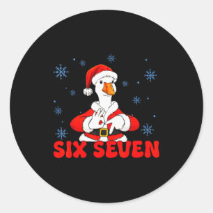 Sticker Rond Drôle 67 Mème Silly Goose Noël 67 Mème Xmas B