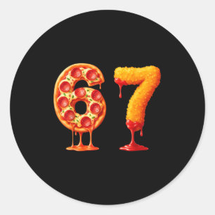 Sticker Rond Drôle 6 7 Zza Nugget Meme Six Sept 67 Amateurs de 