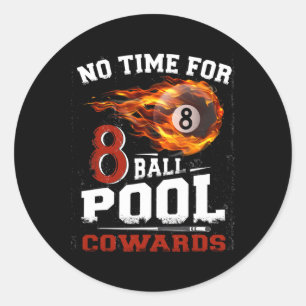 Sticker Rond Drôle 8 Ball Pool Billard Joueur Devis Team Leag