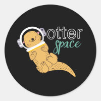 Drôle animal caricature Humour Otter espace