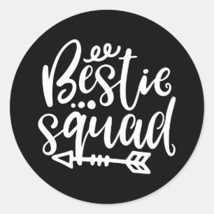 Sticker Rond Drôle Bestie Squad Votre Amitié