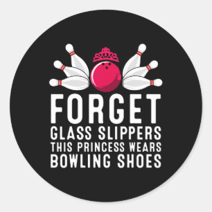 Sticker Rond Drôle Bowling Cadeau Femmes Femme Dix Pin Bo