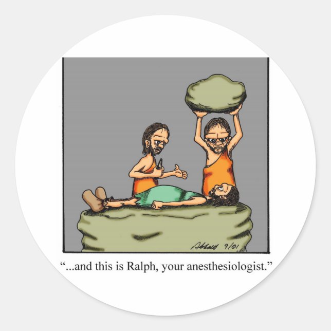 Sticker Rond Drôle cadeau Médicale ! (Devant)