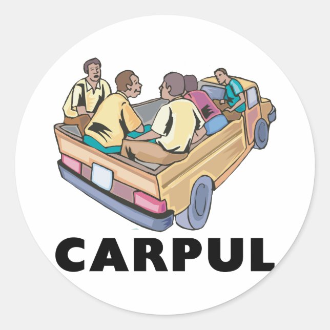 Sticker Rond Drôle Carpul mexicain (Devant)