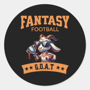 Sticker Rond Drôle Champion de football Imaginaire