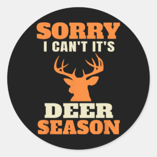 Sticker Rond Drôle Chasse Aux Cerfs Dit Plaisanterie