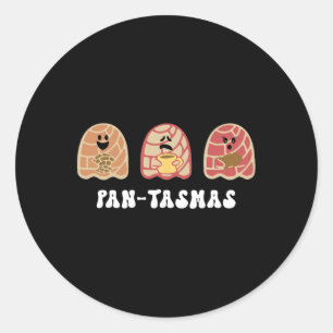 Sticker Rond Drôle Conchas Mexicain Éffrayant Ghost Pan