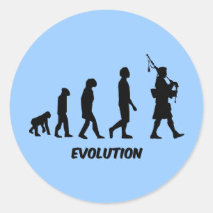 Sticker Rond Drôle cornemuses