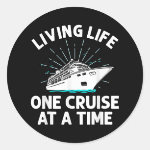 Sticker Rond Drôle Cruise Art Hommes Femmes Famille Cruise Va