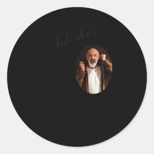 Sticker Rond Drôle de regard qui a 60 ans 60e anniversaire styl
