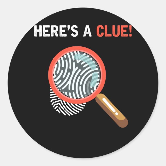 Sticker Rond Drôle Detective Crime Investigation Drama Book (Devant)