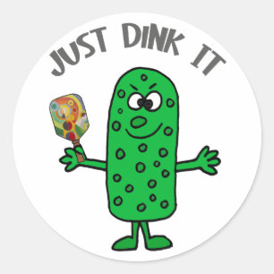 Sticker Rond Drôle Dink it Pickleball Jouer Pickleball