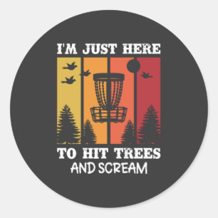 Sticker Rond Drôle Disque Golf Quote Retro Disque Golf