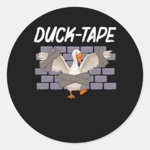 Sticker Rond Drôle Duct Bande Humour Canard Animal Sarcastique