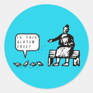 Sticker Rond Drôle est cette bande dessinée libre d'oiseaux d
