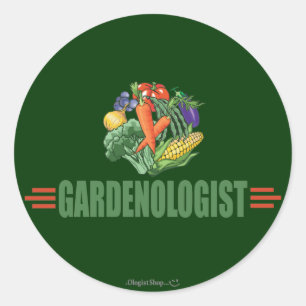 Sticker Rond Drôle Gardener