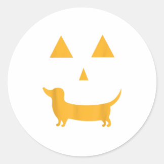 Sticker Rond drôle Halloween citrouille visage cool