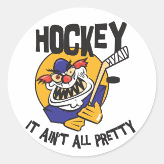 Sticker Rond Drôle Hockey ça n'est pas si joli