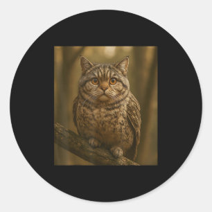 Sticker Rond Drôle Internet tendance mème mème maudit Chat Chat