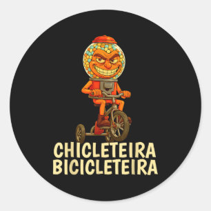 Sticker Rond Drôle Italien Brainrot Enfants Mème Chicleteira Bi