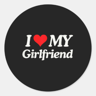 Sticker Rond Drôle J'Aime Ma Fille Chaude Je Coeur Ma Fille Cha