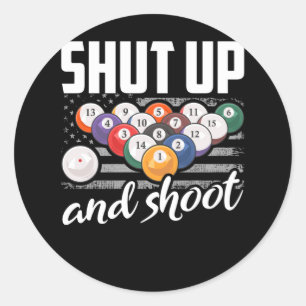 Sticker Rond Drôle Joueur Billard Citation Billiard Sarcastique