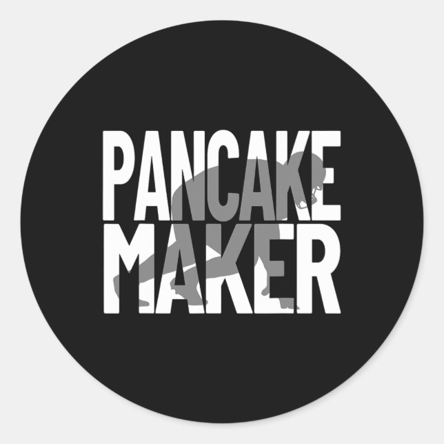 Sticker Rond Drôle joueur de football mème Lineman Pancake Make (Devant)
