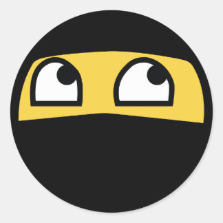 Sticker Rond drôle ninja emoji