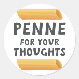 Sticker Rond Drôle Pasta Pun
