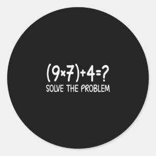 Sticker Rond Drôle Pemdas Enseignant de Mathématiques Élémentai