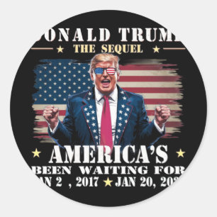 Sticker Rond Drôle président Donald Trump Jour d'investiture 20