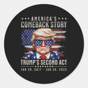 Sticker Rond Drôle président Donald Trump Jour d'investiture 20