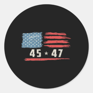 Sticker Rond Drôle président Qr Trump Dance Code 2 Côté