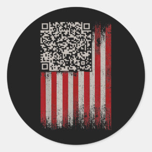 Sticker Rond Drôle Qr Trump Danser Code 1