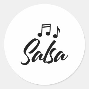 Sticker Rond Drôle Salsa Danse Tee - shirts Salsa