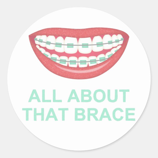 Sticker Rond Drôle tout sur la brace Spoof (Devant)