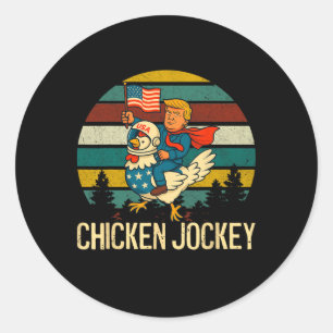 Sticker Rond Drôle Trump de Dicken Jockey