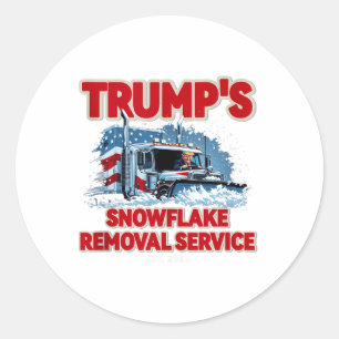 Sticker Rond Drôle Trump Snowflake Removal 2024 Election Hilari
