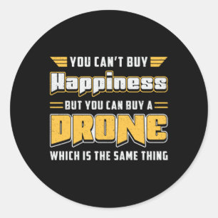 Sticker Rond Drones Caméra Pilote Quadcopter drones FPV Cadeau