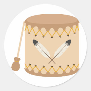 Sticker Rond Drum indien