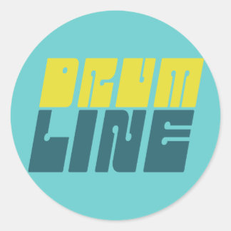 Sticker Rond Drumline rétro